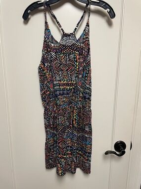 O'Neill Multicolor Geometric Jersey Racerback Mini Dress